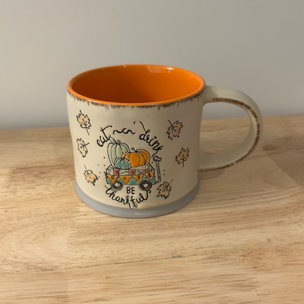 NEW Spectrum Designz ‘Eat Drink Be Thankful’ Autumn Mug Fall Pumpkins
